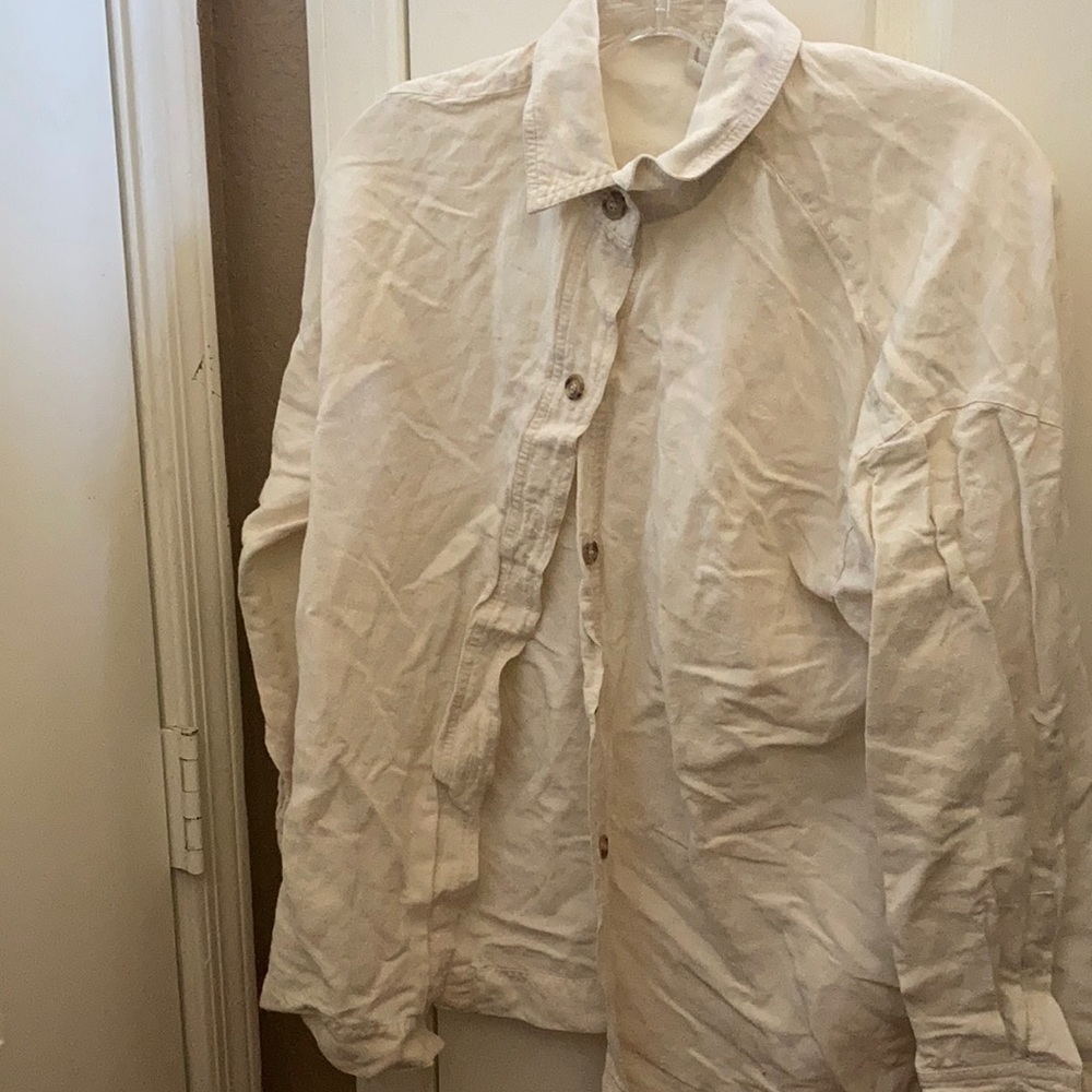 FINAL MARKDOWN CW linen blend blouse medium